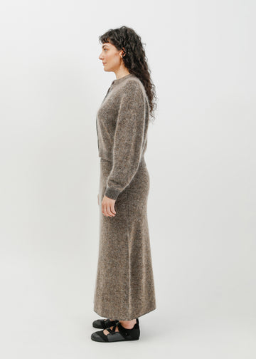 Leo Knit Skirt / Black-Taupe