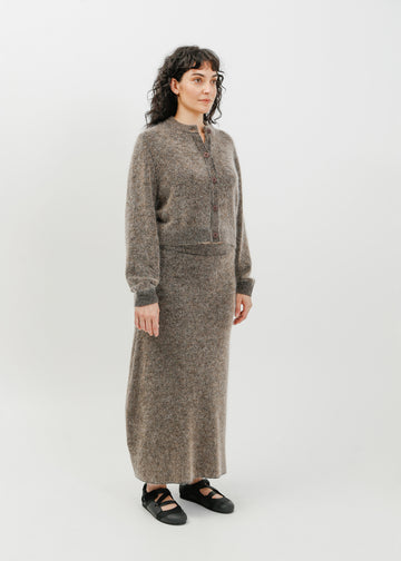Leo Knit Skirt / Black-Taupe