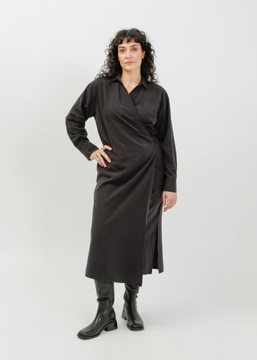 Vala Wrap Dress / Black
