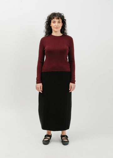 Leo Knit Skirt / Black