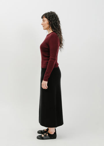 Leo Knit Skirt / Black