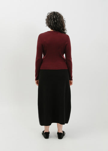 Leo Knit Skirt / Black