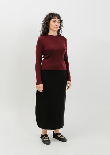 Leo Knit Skirt / Black