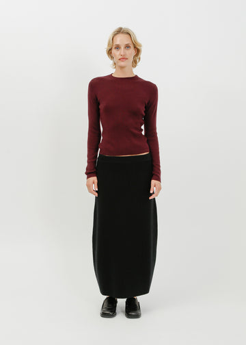 Leo Knit Skirt / Black
