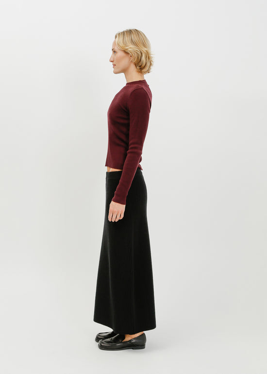 Leo Knit Skirt / Black