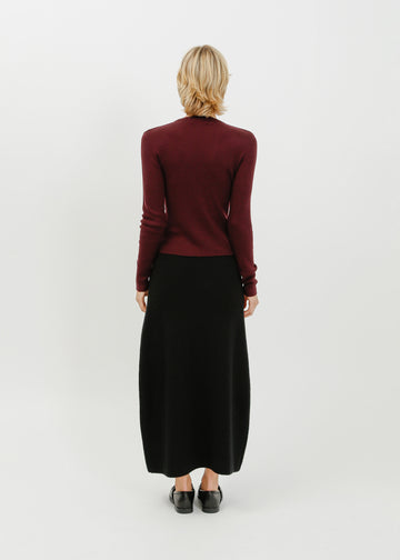 Leo Knit Skirt / Black