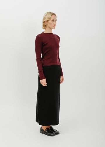 Leo Knit Skirt / Black