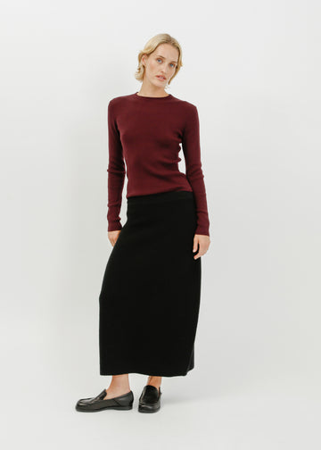 Leo Knit Skirt / Black