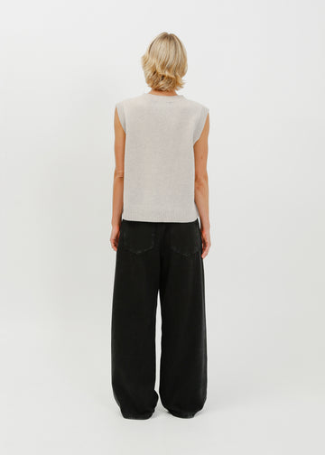Zadie Knit Vest / Taupe Marle