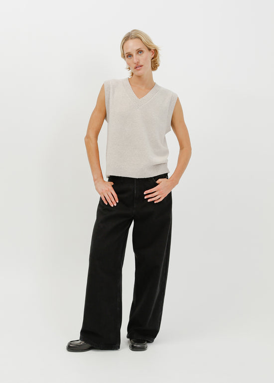 Zadie Knit Vest / Taupe Marle