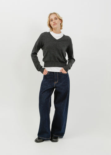 Nicolas Knit Top / Charcoal