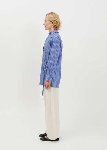 Selda Wrap Shirt / Blue-White