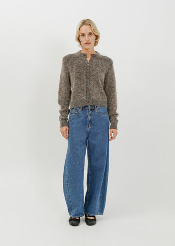 Gracie Knit Cardi / Black-Taupe