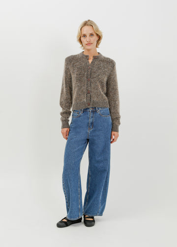 Gracie Knit Cardi / Black-Taupe