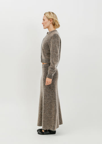 Leo Knit Skirt / Black-Taupe