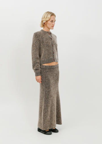 Leo Knit Skirt / Black-Taupe