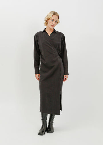 Vala Wrap Dress / Black