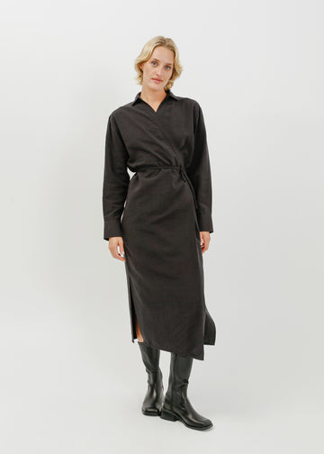 Vala Wrap Dress / Black