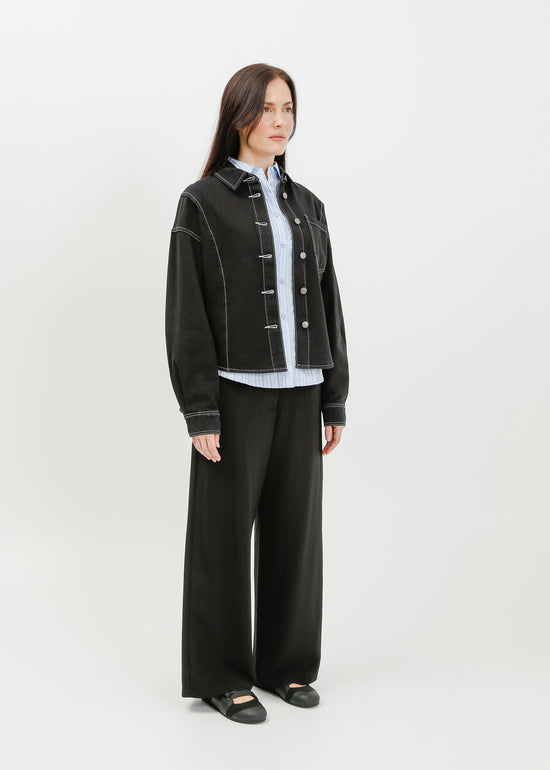Ramona Denim Shirt / Washed Black