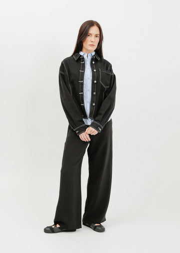 Ramona Denim Shirt / Washed Black