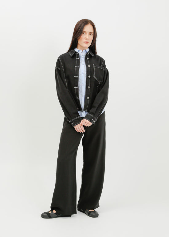 Ramona Denim Shirt / Washed Black