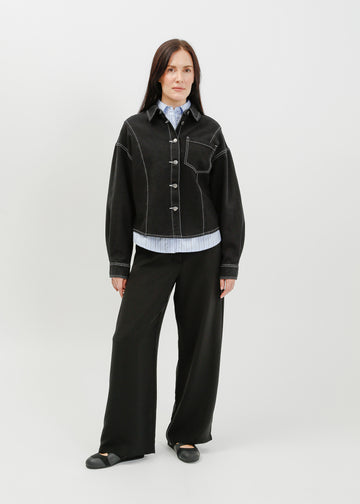 Ramona Denim Shirt / Washed Black