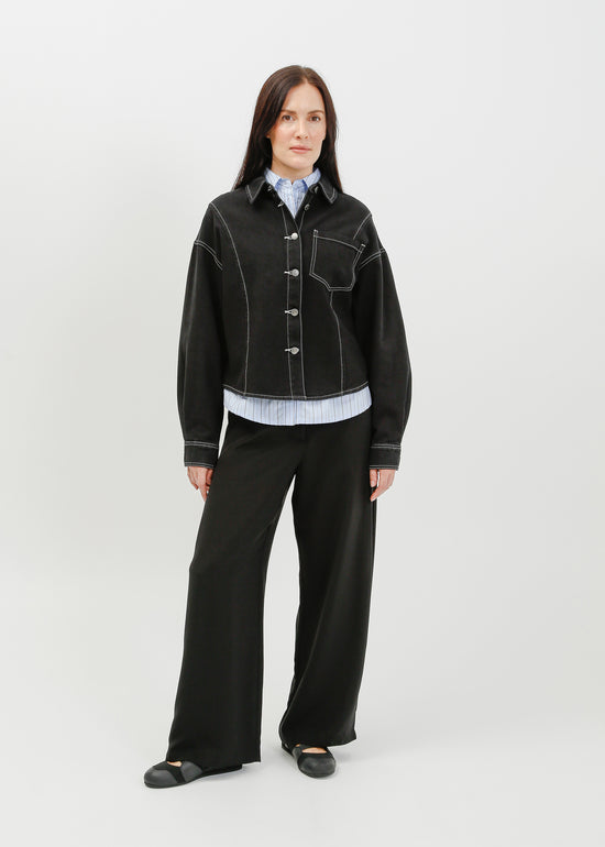 Ramona Denim Shirt / Washed Black