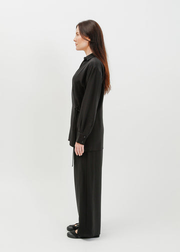 Selda Wrap Shirt / Black