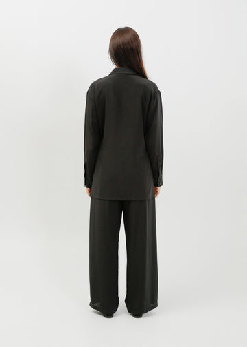 Selda Wrap Shirt / Black