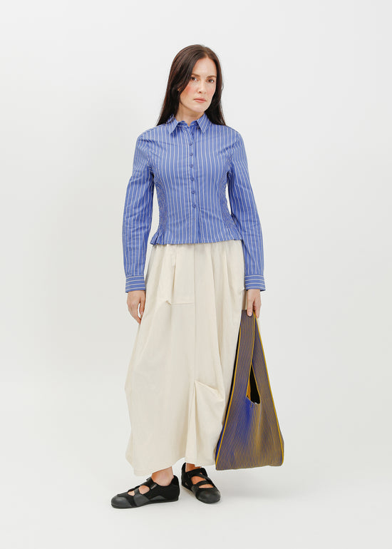 Bay Knit Tote / Cobalt-Gold