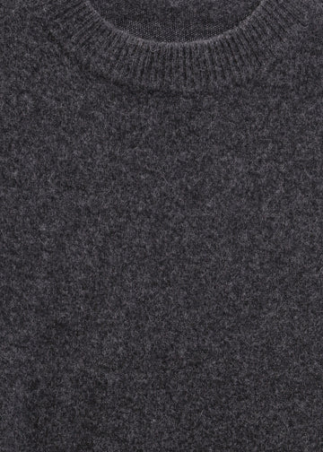 Abie Long Line Knit Sweat / Charcoal