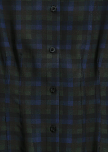 Haniya Shirt / Indigo Wine Check