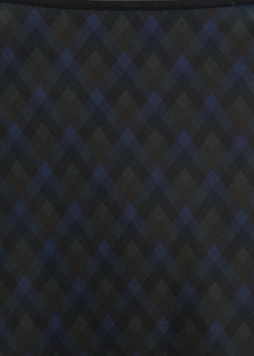 Lorine Skirt / Indigo Wine Check
