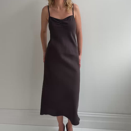 Helena Dress / Dark Chocolate - 
Dark Chocolate (image 2)
