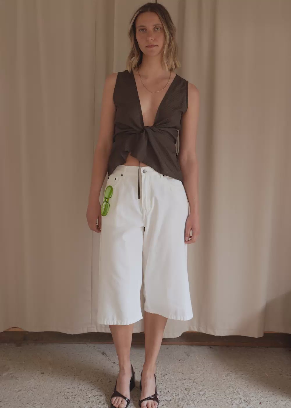 Sullivan Denim Short / White - 
White (image 2)