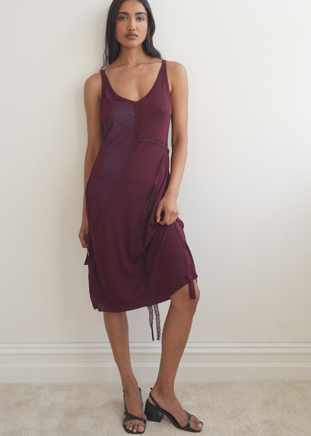 Odette Dress / Burnt Maroon-Blue - 
Burnt Maroon Blue (image 2)